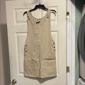 Neutral Zone Overall Dress Size 7/8 Tan Cottagecore Farmhouse